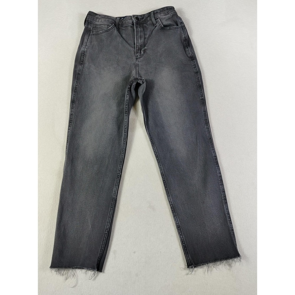 Hollister‎ Ultra High Rise Mom Jeans Womens 3S 26W Gray Charcoal Relaxed Stretch